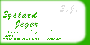 szilard jeger business card